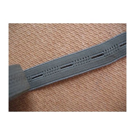 Elastique boutonnière kaki 16mm