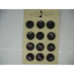Plaque N°75  12 nacres trocas aubergine 27mm