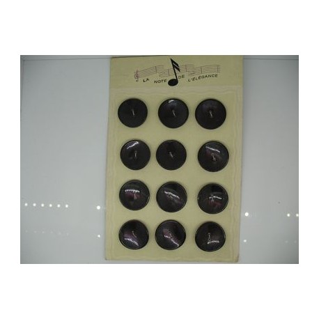 Plaque N°75  12 nacres trocas aubergine 27mm