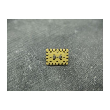 Bouton biscuit jaune 15mm