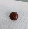 Bouton cuir marron foncé 20mm