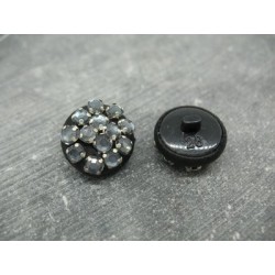 Bouton diamant noir 18mm