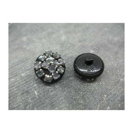 Bouton diamant noir 18mm