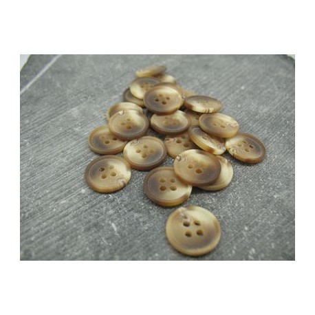 Lot 24 boutons peigne 15mm