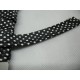 Passepoil polyester à pois noir blanc 14mm