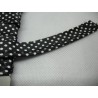 Passepoil polyester à pois noir blanc 14mm