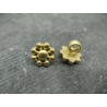 Bouton fleur résine or 12mm
