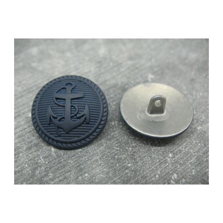 Bouton ancre métal marine 25mm