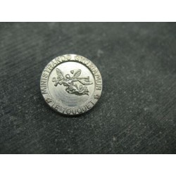 Bouton métal laiton nickelé " lycée hôtelier Le Touquet" 20mm