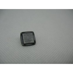 Bouton carré métal brossé noir 15mm