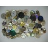 Lot 128 boutons nacre de 12 à 30mm
