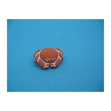 Bouton crabe oranger 19mm