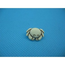 Bouton crabe écru 15mm