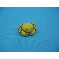 Bouton crabe jaune 19mm