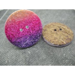Bouton coco craquelé pailleté 1 40mm