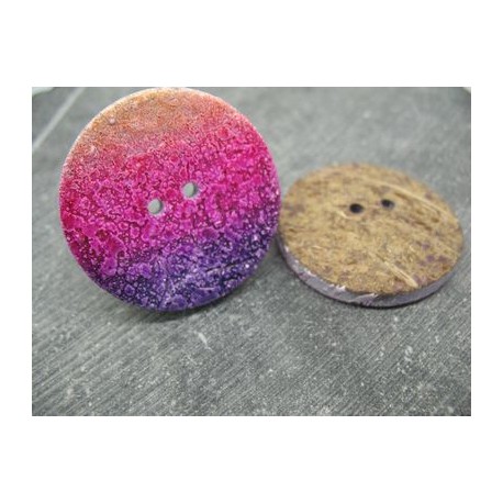 Bouton coco craquelé pailleté 1 40mm