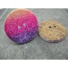 Bouton coco craquelé pailleté 1 40mm