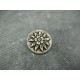 Bouton fleur edelweiss écru verni 18mm
