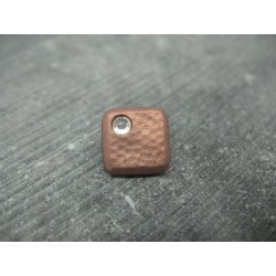 Bouton carré strass cuivre 15mm