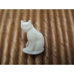 Bouton chat écru 18mm