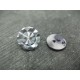 Bouton nacre Tahiti ciselé gris 13mm