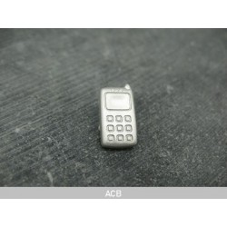 Bouton téléphone gris clair 18mm