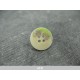 Bouton 2 pâquerettes écru vert 15mm