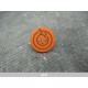 Bouton cible orange 15mm