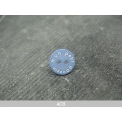 Bouton "mon petit poussin" bleu ciel 12mm