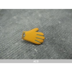 Pendentif " main de fatma" ocre bleu 20mm