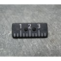 Bouton règle noire 20mm 
