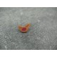 Bouton oiseau cuivre fuchsia 12mm