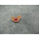 Bouton oiseau cuivre fuchsia 15mm