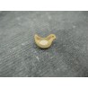 Bouton oiseau or-écru 15mm