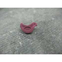 Bouton oiseau violet reflet bronze 15mm