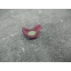 Bouton oiseau violet vert 15mm