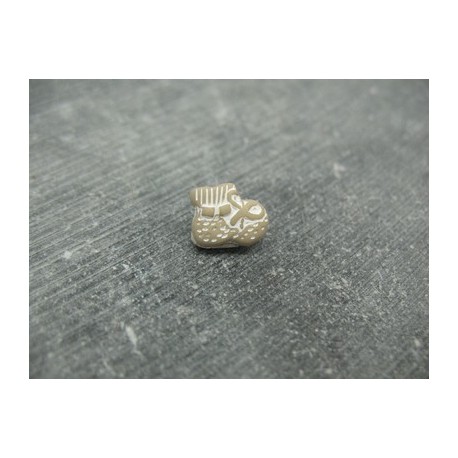 Bouton chausson bébé beige 12mm