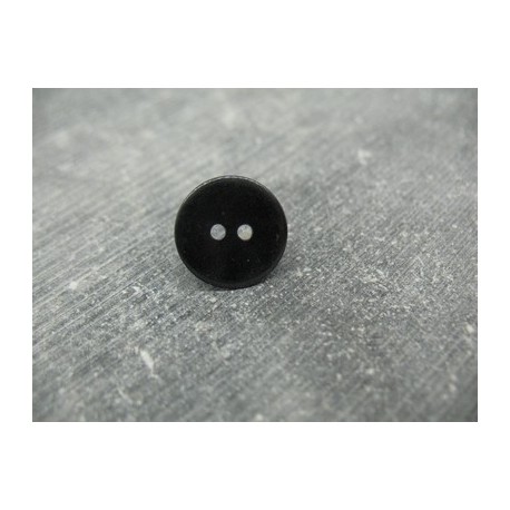 Bouton nacre agoya noir effet miroir 14mm