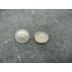 Bouton demi boule imitation nacre écru 10mm