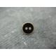 Bouton noir cercle or pailleté 10mm