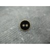 Bouton noir cercle or pailleté 10mm