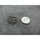 Bouton noir ligne blanche brillant 11mm