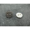 Bouton noir ligne blanche brillant 11mm