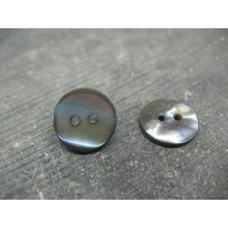 Bouton nacre ancienne grise 15mm