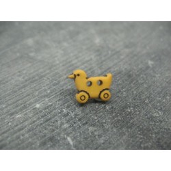 Bouton canard sur landau ocre 15mm