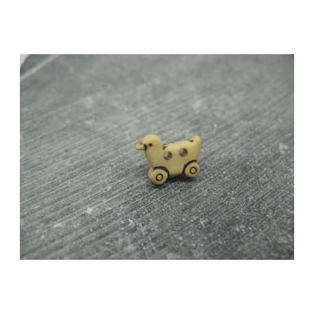 Bouton canard sur landau beige 15 mm