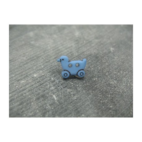 Bouton canard sur landau bleu 15mm