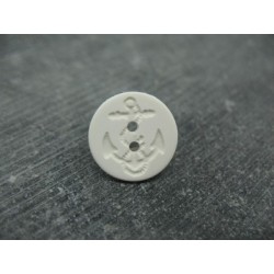 Bouton ancre blanc cassé 15mm