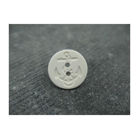 Bouton ancre blanc cassé 15mm