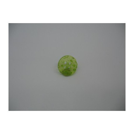 Bouton cratère translucide 1  anis 13mm